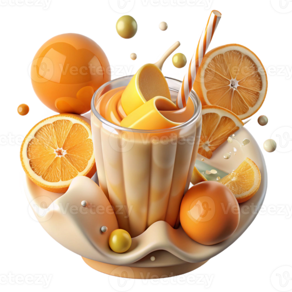 stunning traditional Freshly Squeezed Orange Juice in Glass Isolated exclusive png