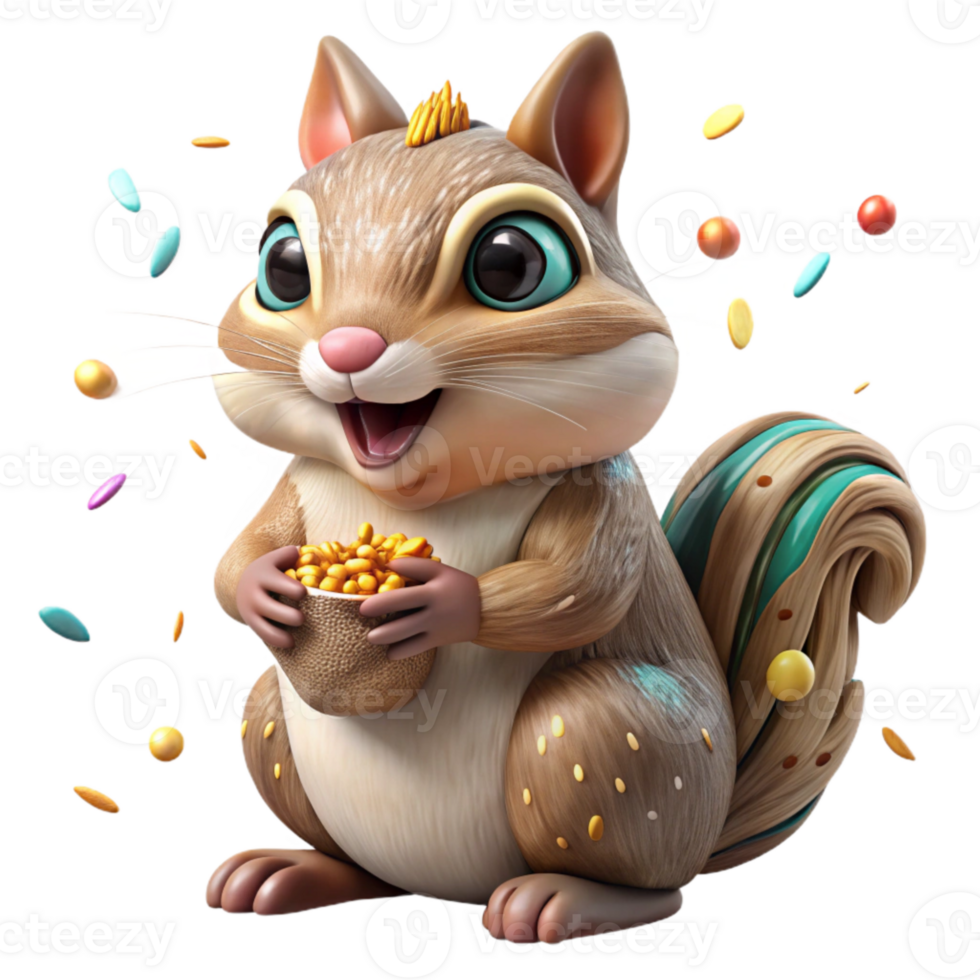 extraordinary traditional Chipmunk Storing Food Winter Isolated Front View high quality png