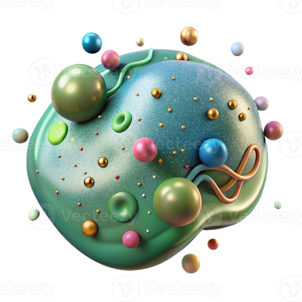 dramatic contemporary Detailed View of Affected Zooplankton Transparent Background high resolution png