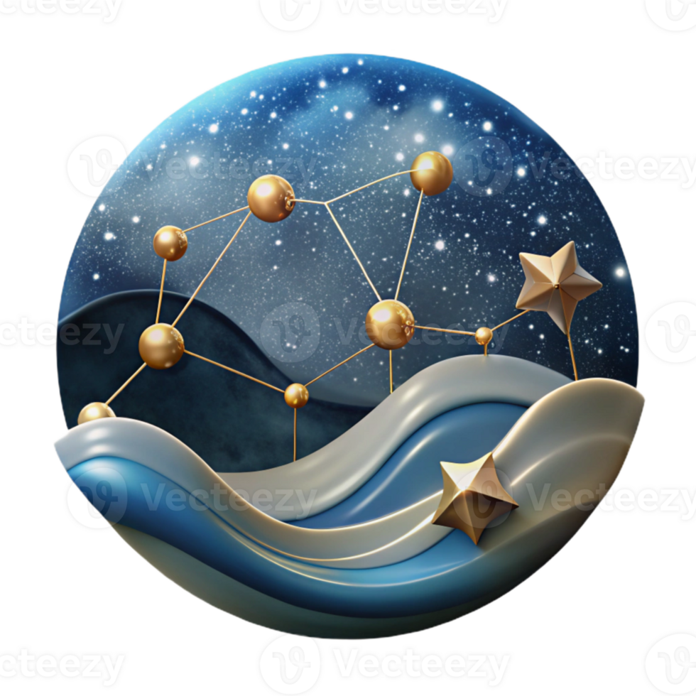 magnificent creative Constellation Over Ocean Cutout Transparent Background Starry Sky original png