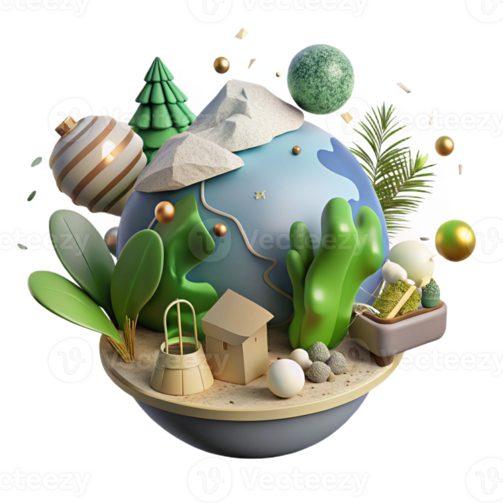 wonderful artistic Deforestation Impact on Communities Transparent Background high quality png