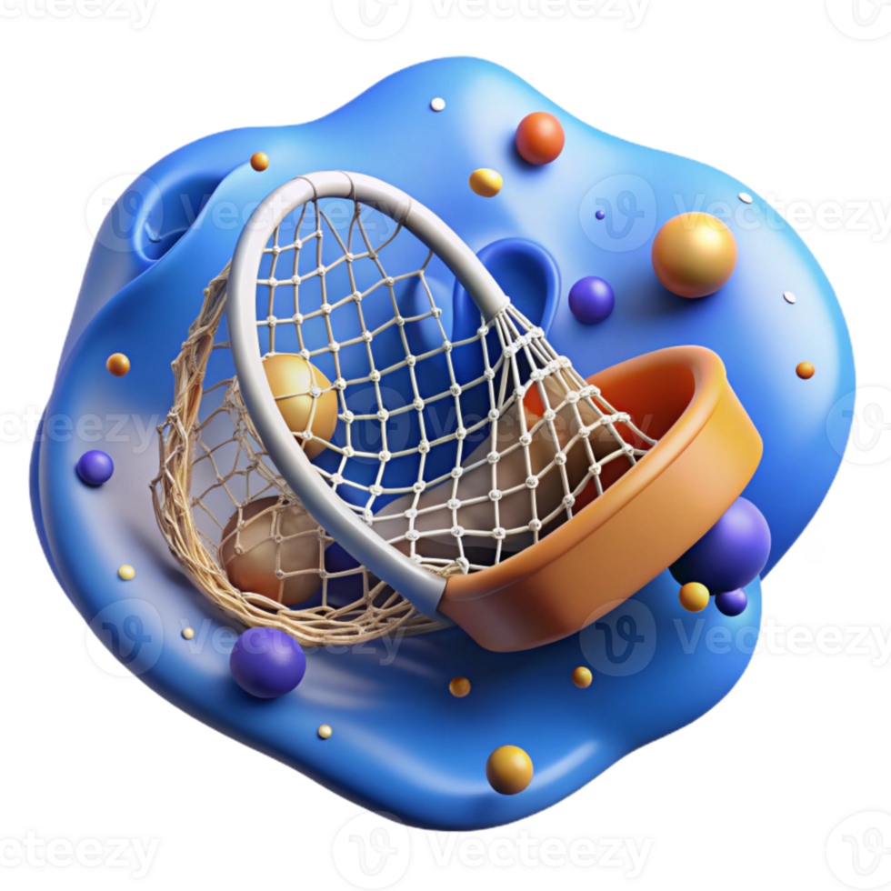 magnificent modern Fishing Net with Hole Cutout Blue Background authentic png