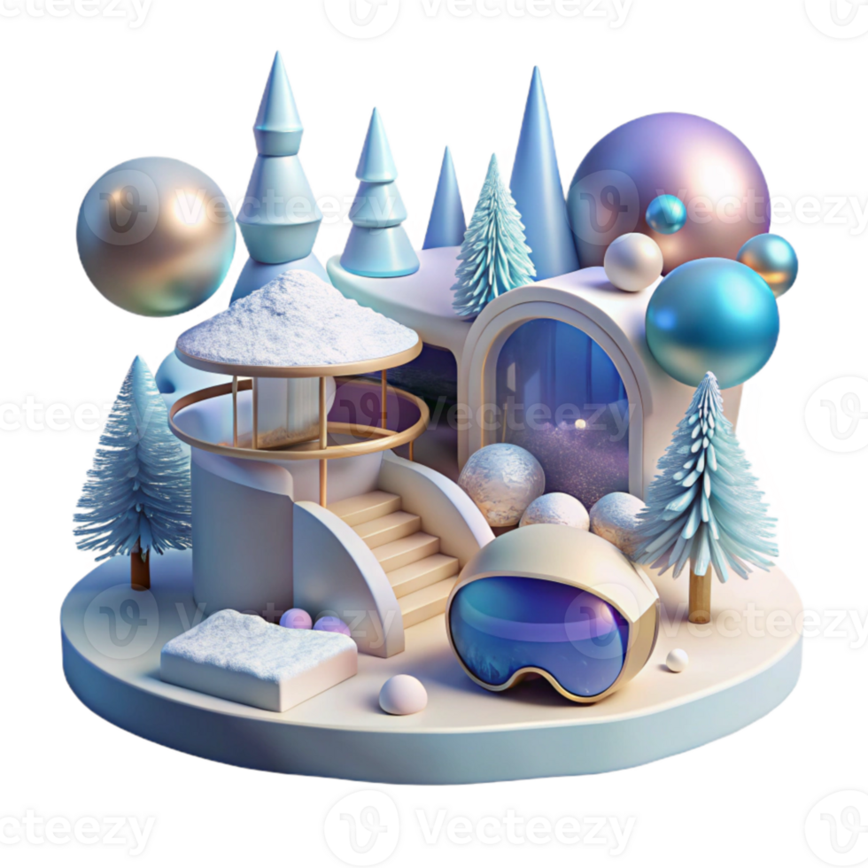 vibrant minimalist Exploring a Winter Wonderland in Vr Transparent original png