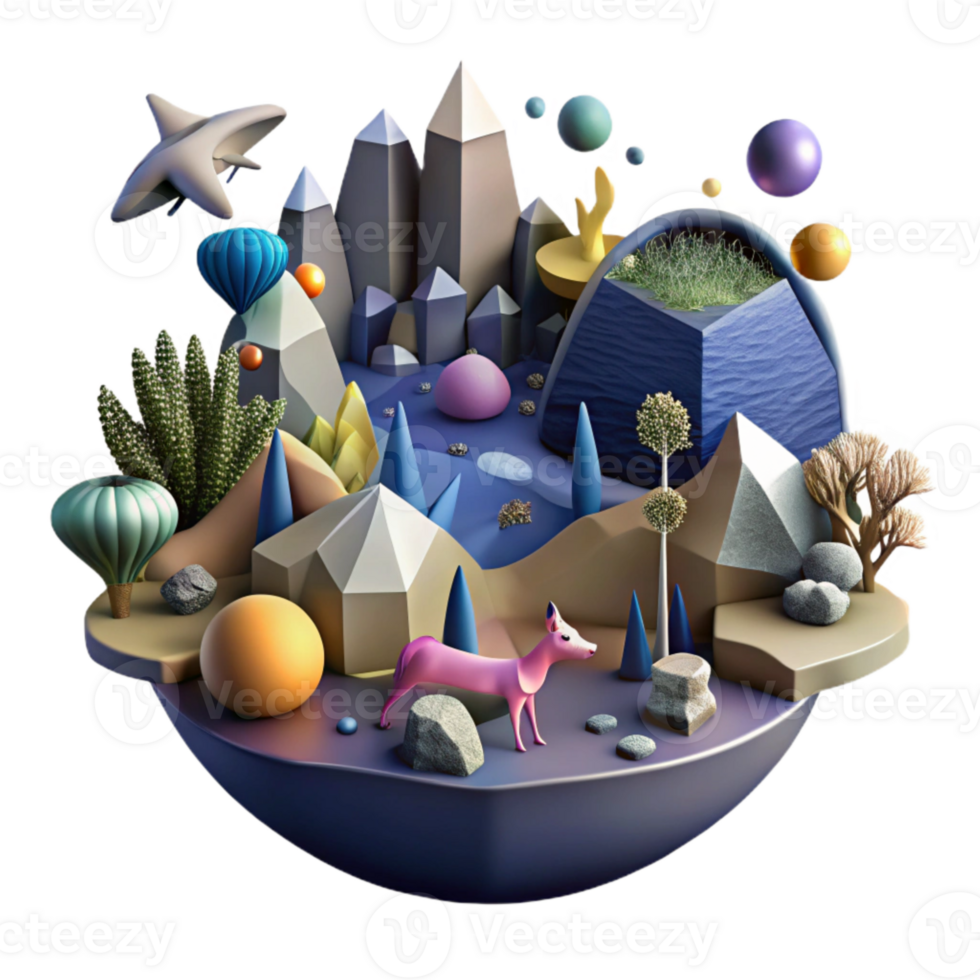 beautiful minimalist Fragmented Ecosystems and Wildlife Corridors Transparent Background Dark and Moody professional png