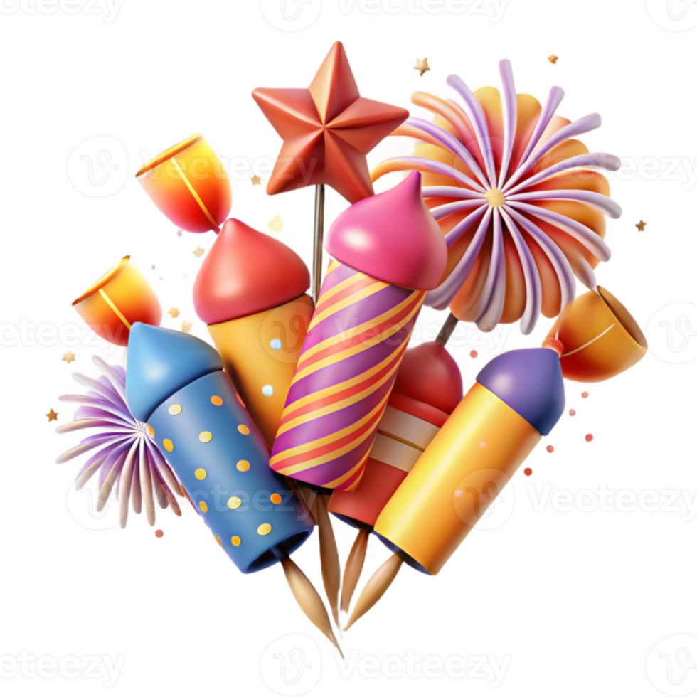 serene minimalist Diwali Fireworks Isolated Sparkling Effect high resolution png