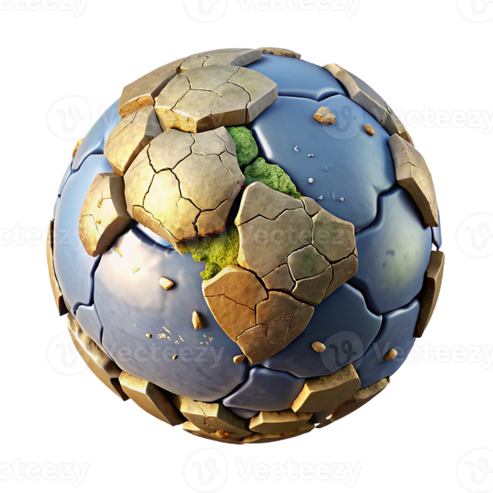 elegant contemporary Cracked Earth Top View Cutout with Dry Texture png