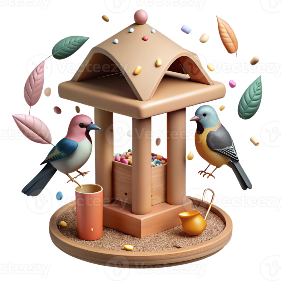 magnificent modern Bird Feeder Attracting Birds Backyard Habitat Cutout authentic png