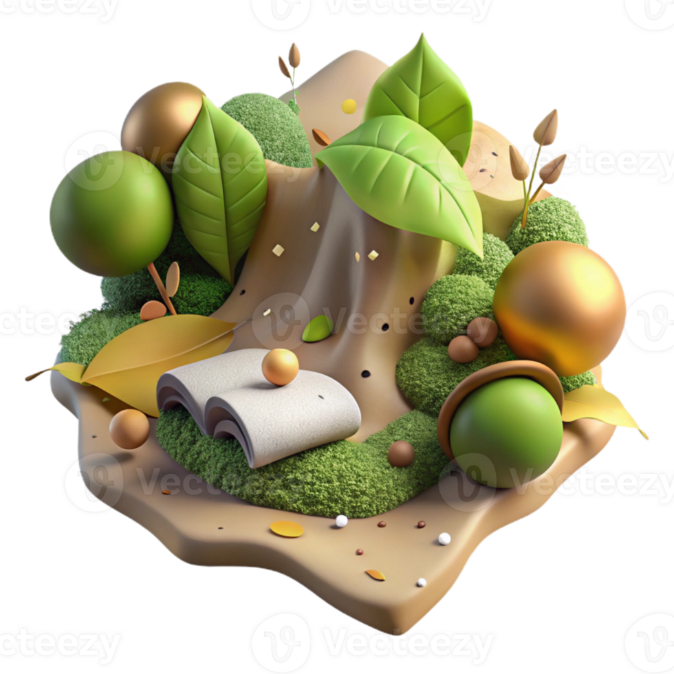vibrant traditional Forest Floor Fallen Leaves Cutout Element high quality png
