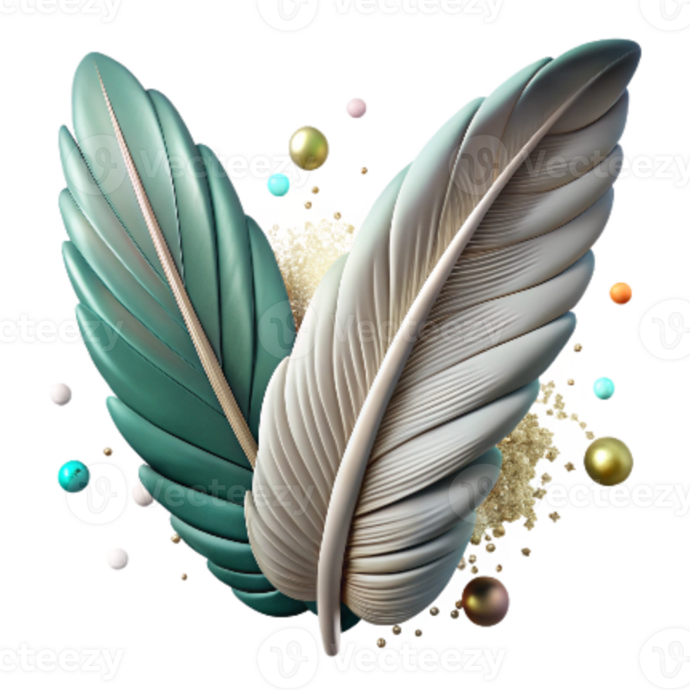 elegant contemporary Bird Wing Close Up Isolated Element detailed png