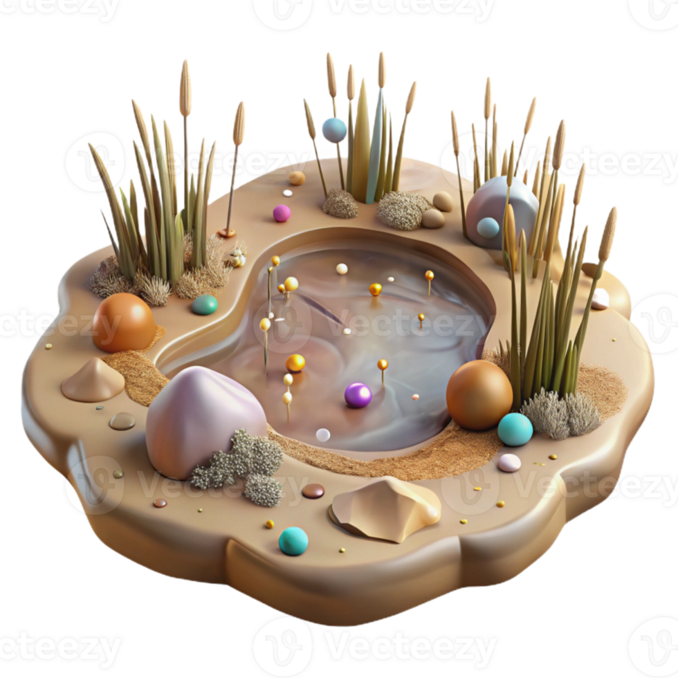 elegant creative Drought Affected Wetland Isolated Transparent Background premium png