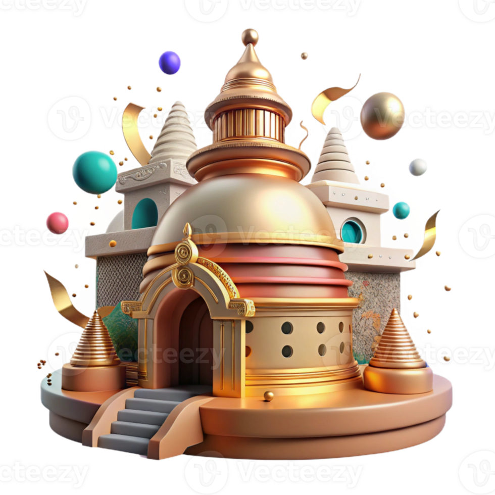 elegant abstract Ancient Indian Stupa Architecture Cutout high quality png