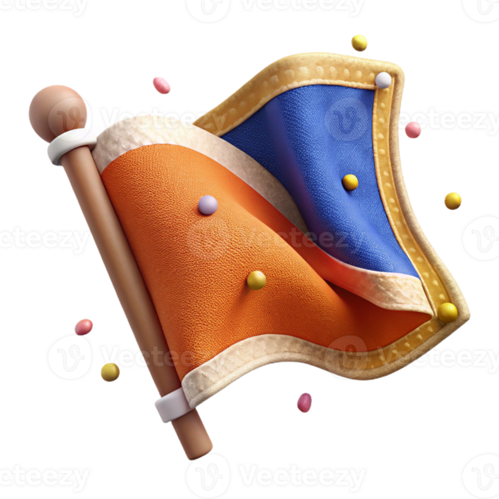 vibrant classic Embroidered Flag Detail Isolated with Intricate Stitching authentic png