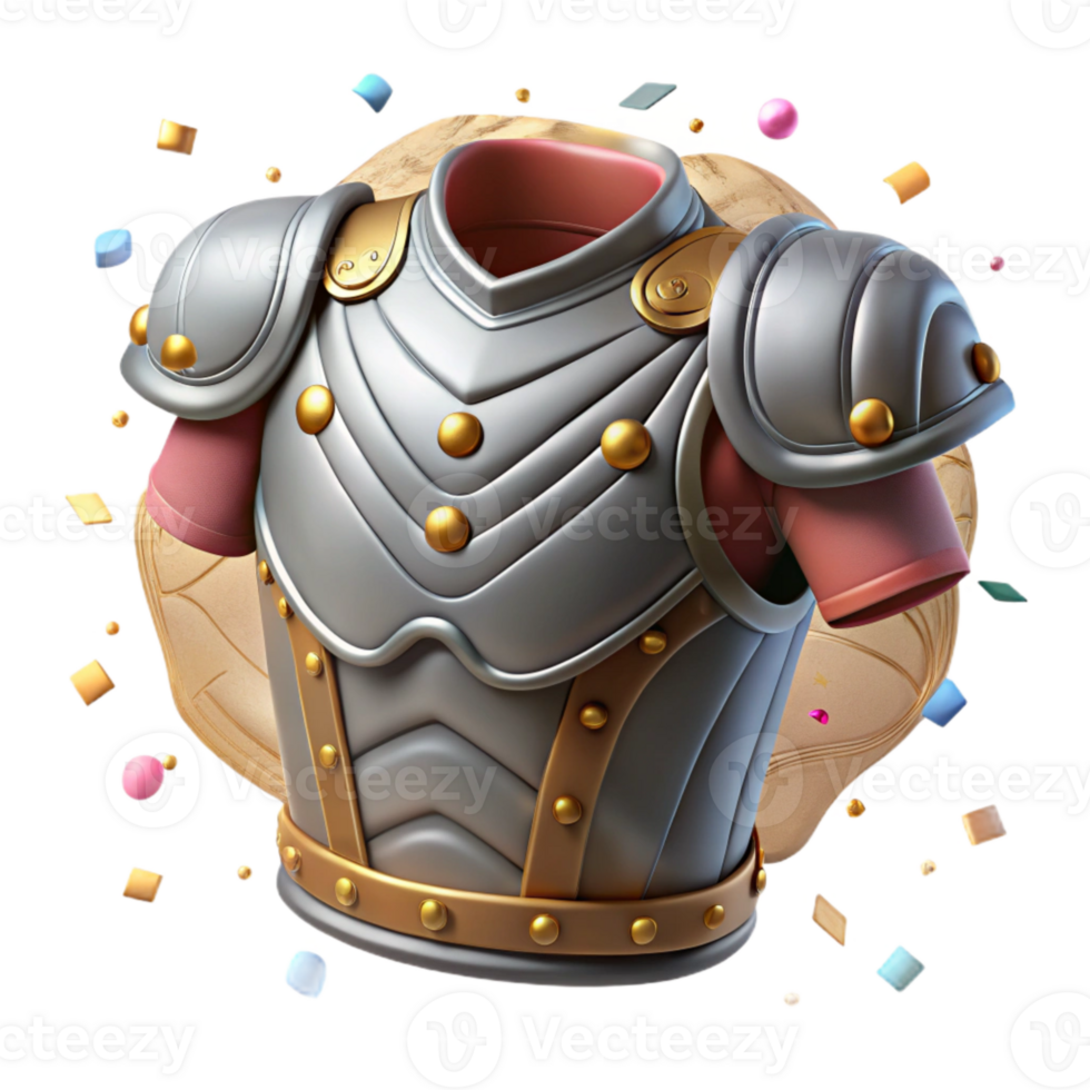 magnificent abstract Antique Armor Cutout with Detailed Texture Isolated authentic png