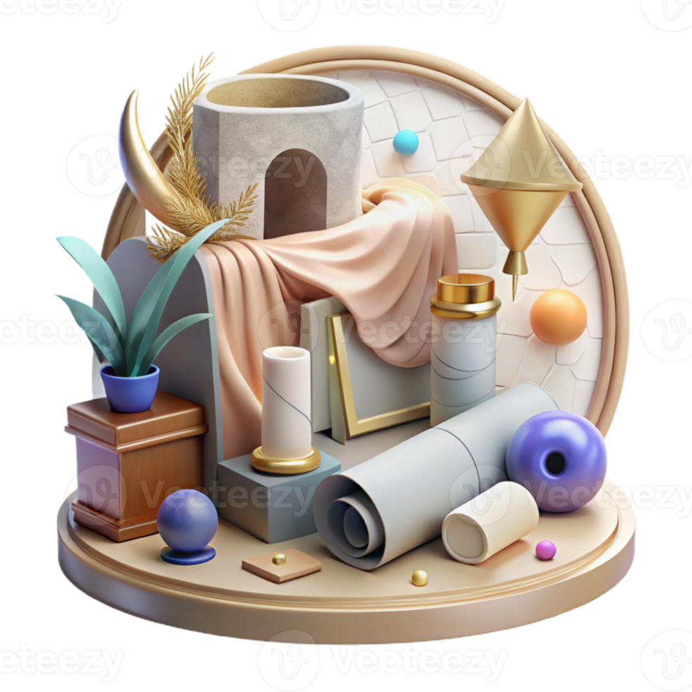 extraordinary modern Conserving Artifacts Museum Display with Documents Cutout detailed png