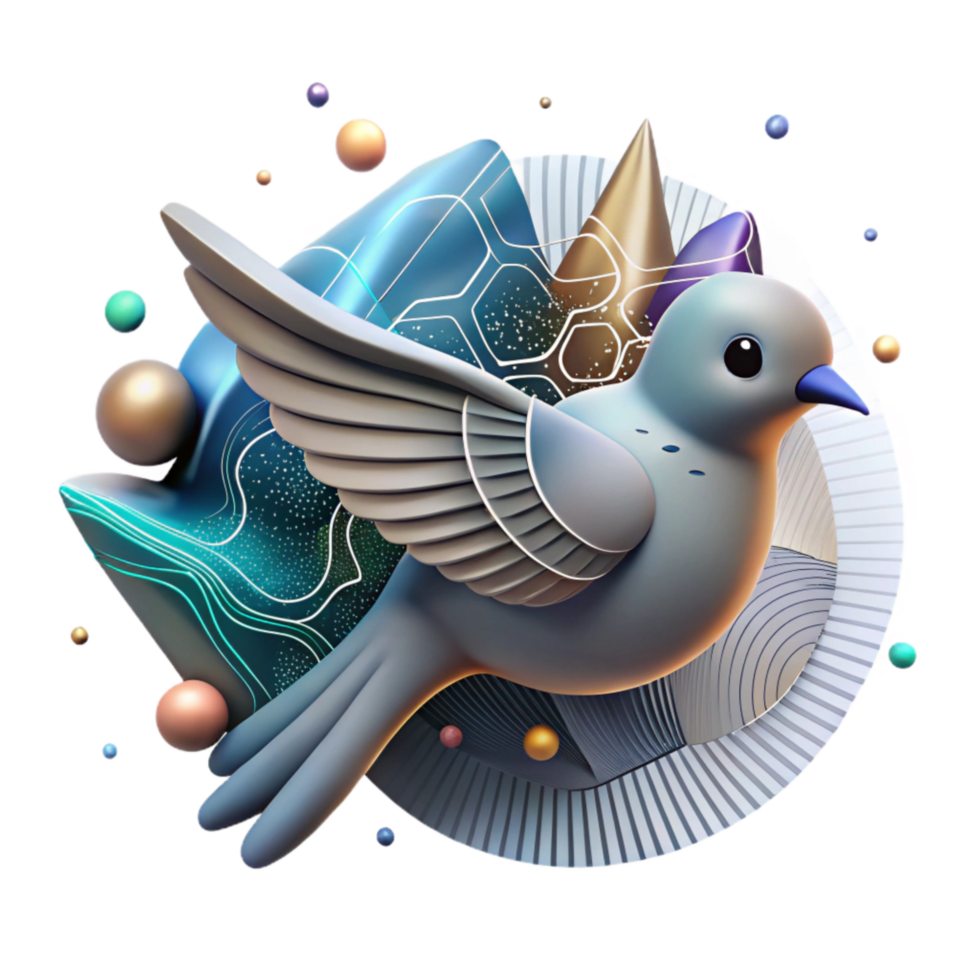 elegant minimalist Ai Monitoring Bird Flight Patterns Isolated authentic png