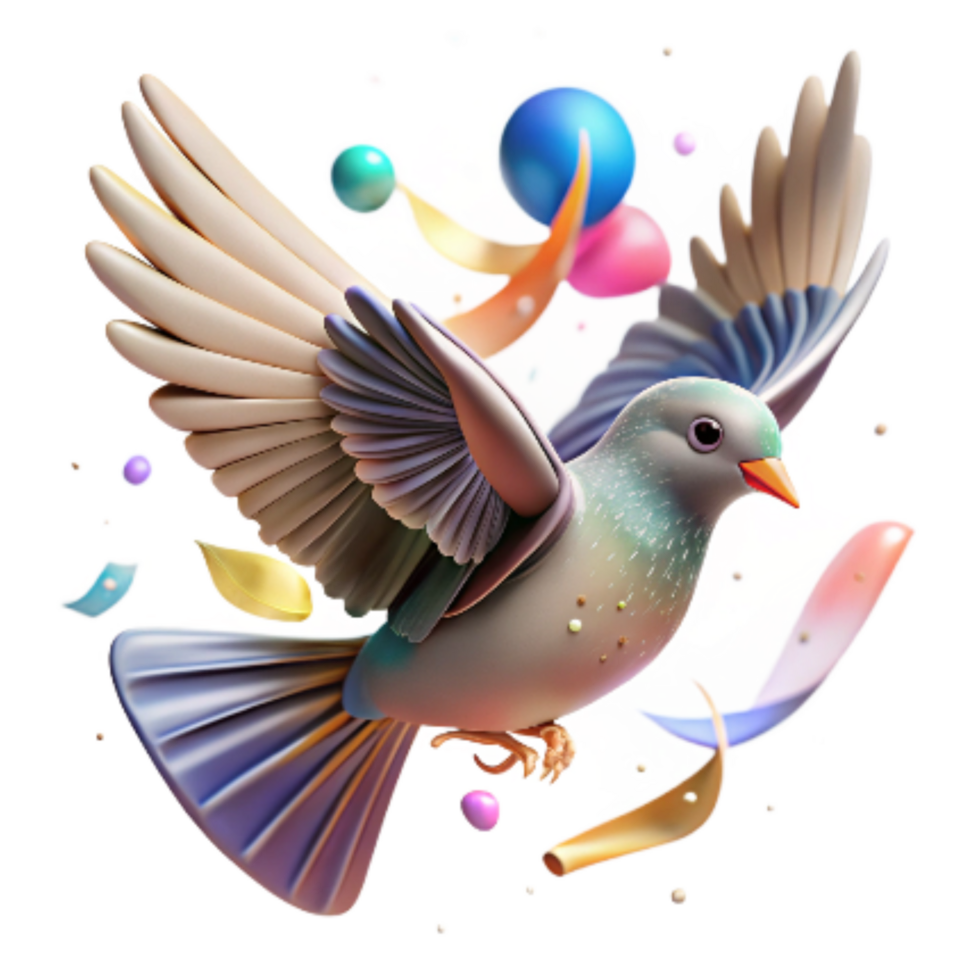 dramatic rustic Bird in Flight with Clouds Isolated Element high quality png