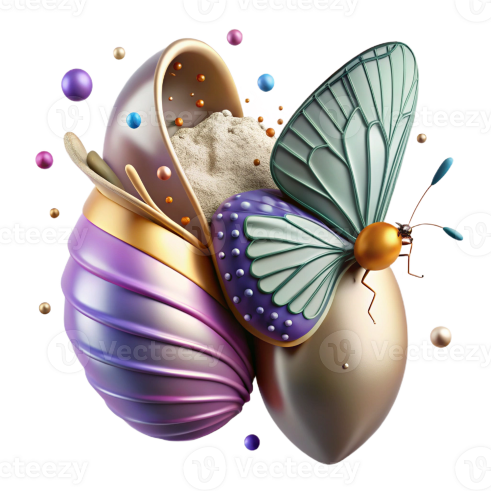 dramatic modern Butterfly Emerging From Chrysalis Transformation Scene Transparent Background png