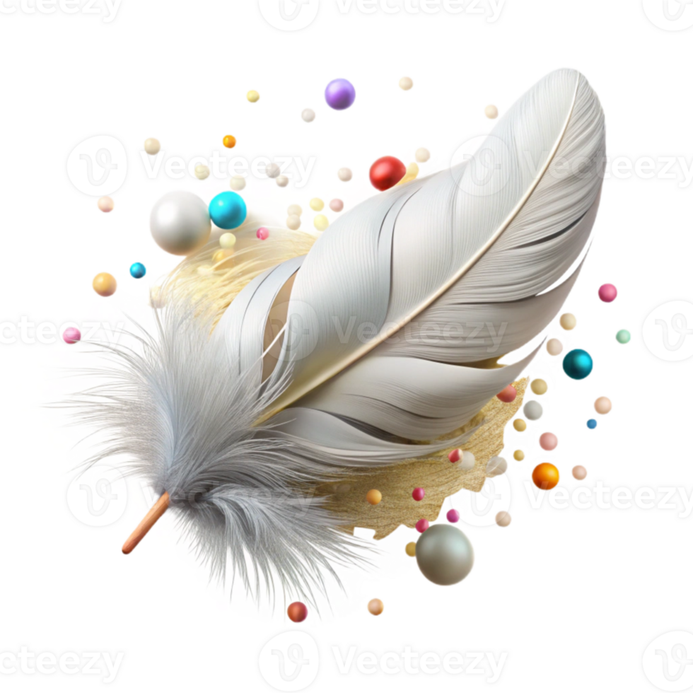 wonderful abstract Feather Light Fluffy White Cutout original png