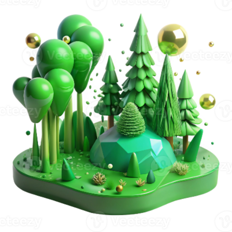 magnificent minimalist Forest Regeneration New Growth Bright Green Transparent high resolution png