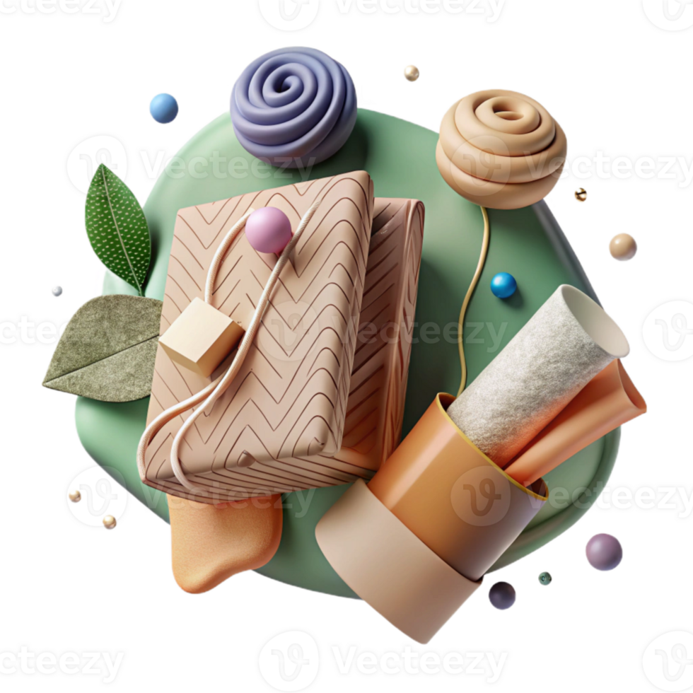 vibrant abstract Eco Friendly Packaging Design Transparent high quality png