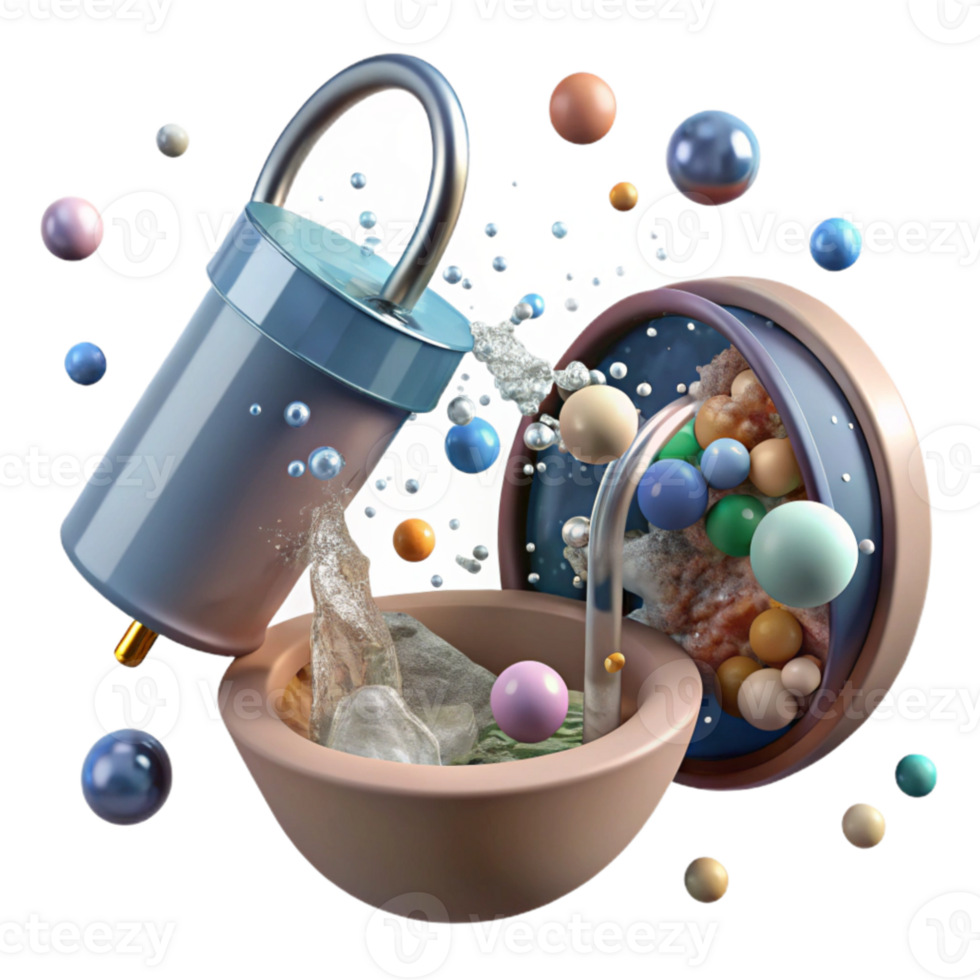 wonderful rustic Chemical Waste Polluting Drinking Water Cutout Transparent Background Macro View professional png