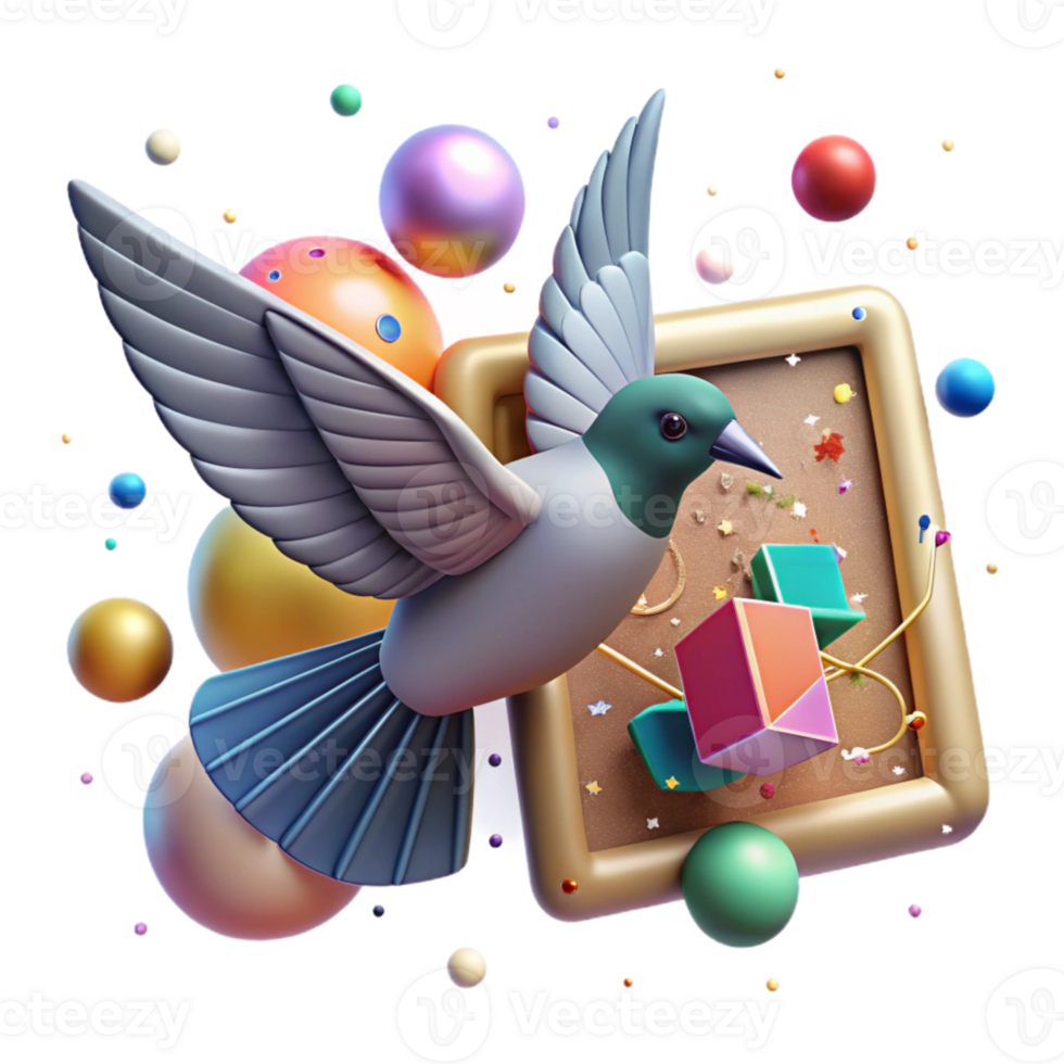 elegant abstract Ai Analyzing Bird Migration Patterns Transparent Background authentic png