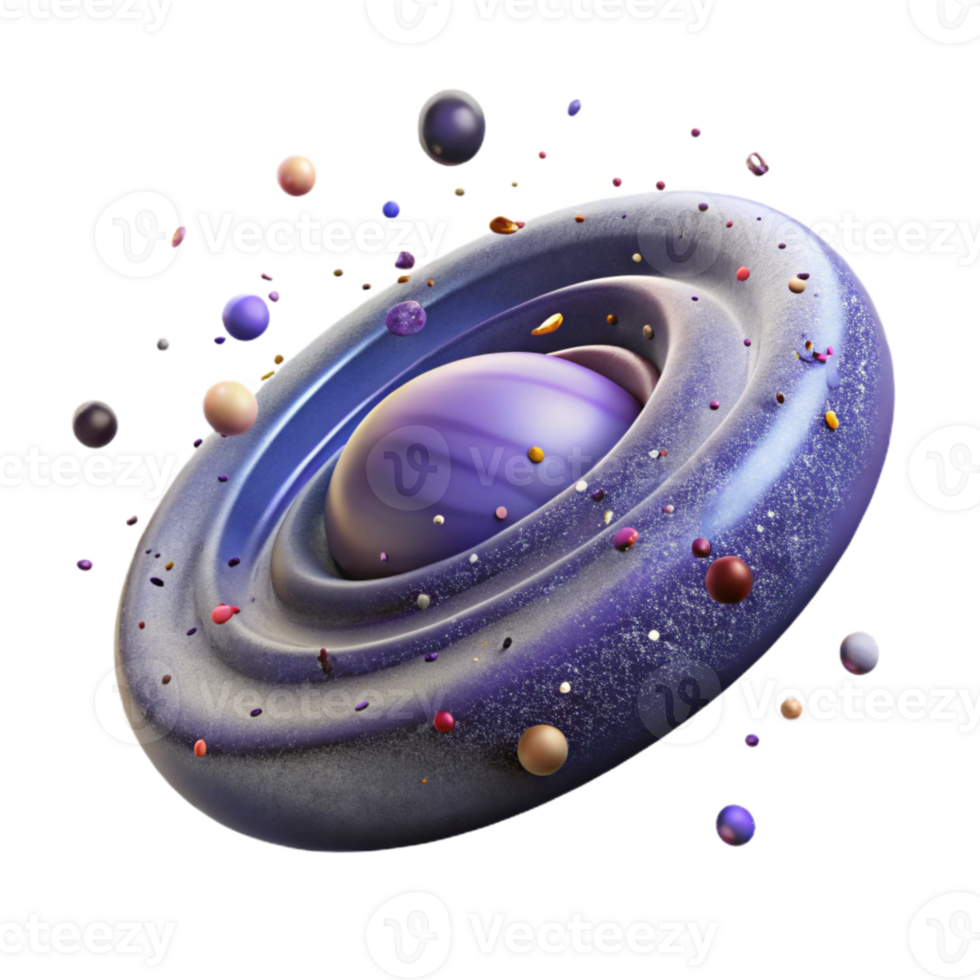 wonderful creative Distant Galaxy Side View Isolated Element premium png