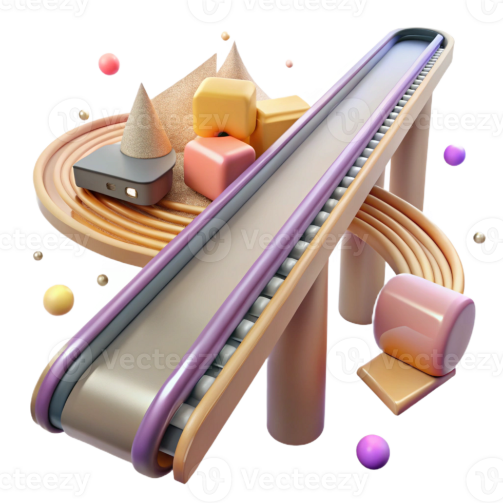 magnificent artistic Cutout Maglev Train Track Section detailed png