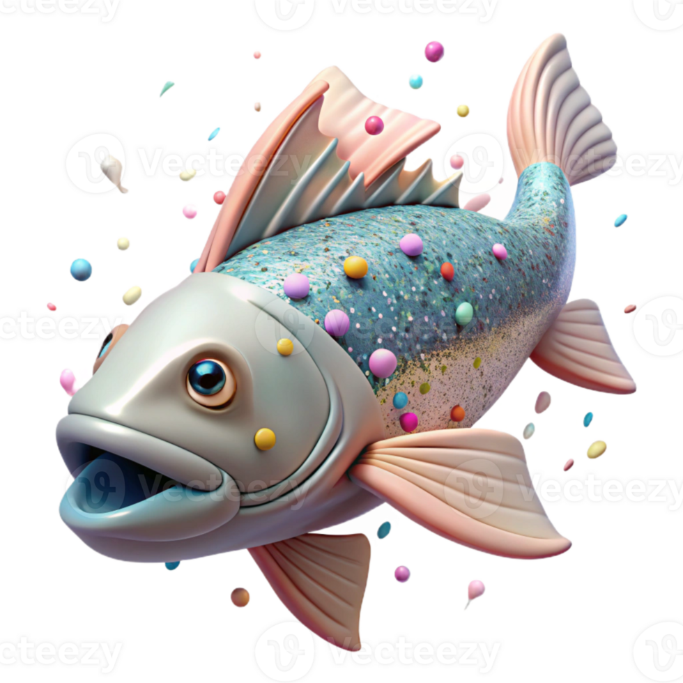 elegant artistic Detailed Carving of Fish Cutout Transparent Background original png