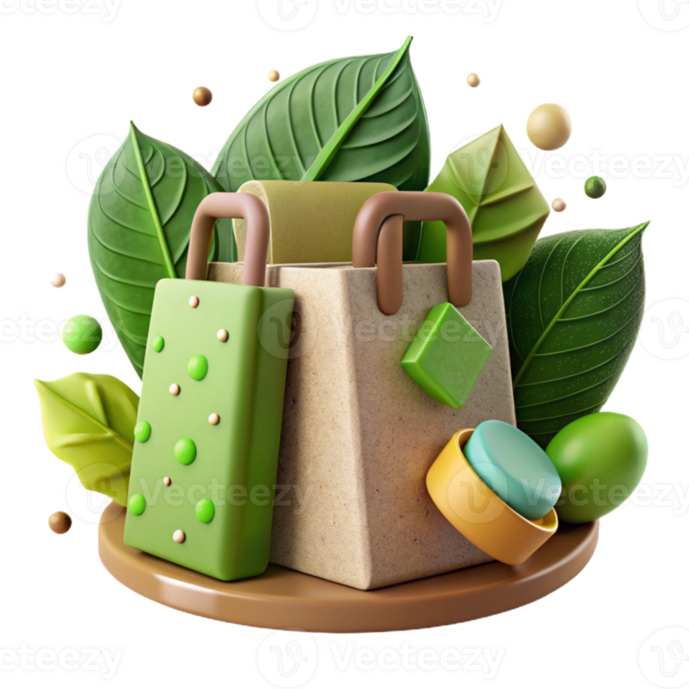 vibrant contemporary Eco Friendly Packaging Front View Cutout png