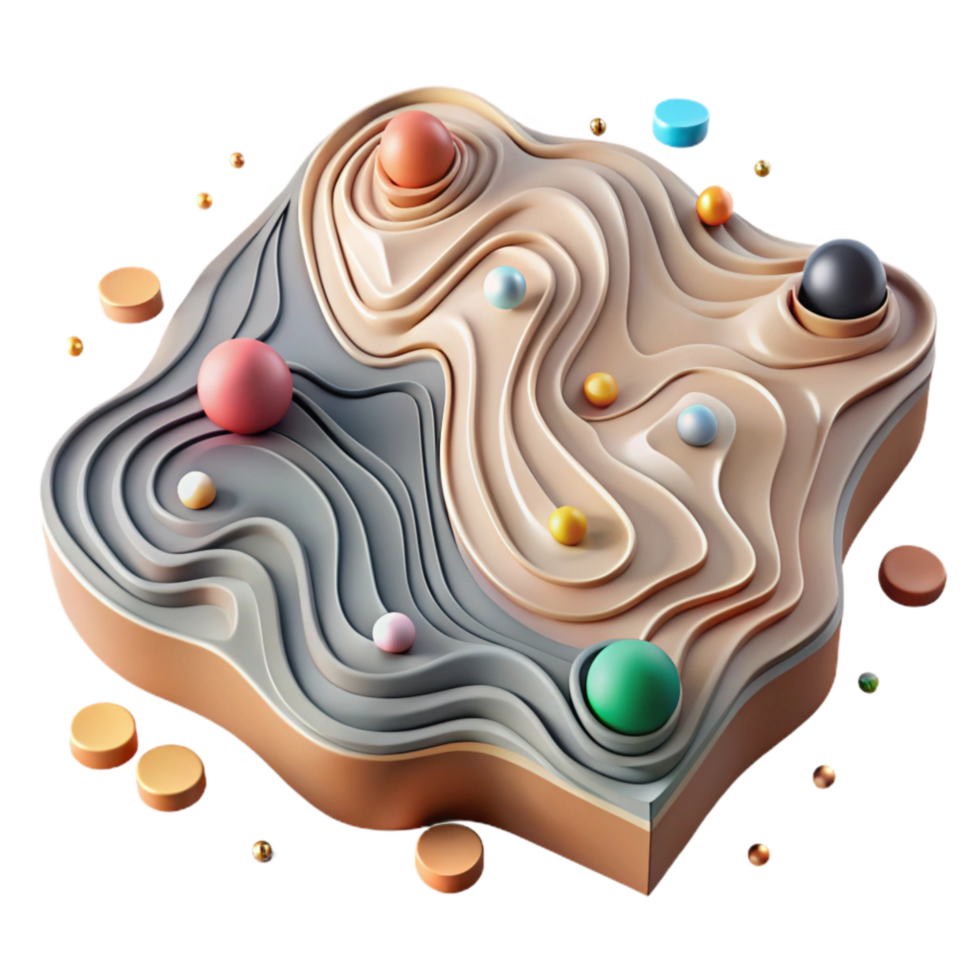 beautiful creative Detailed Topographical Map Contour Lines Cutout detailed png