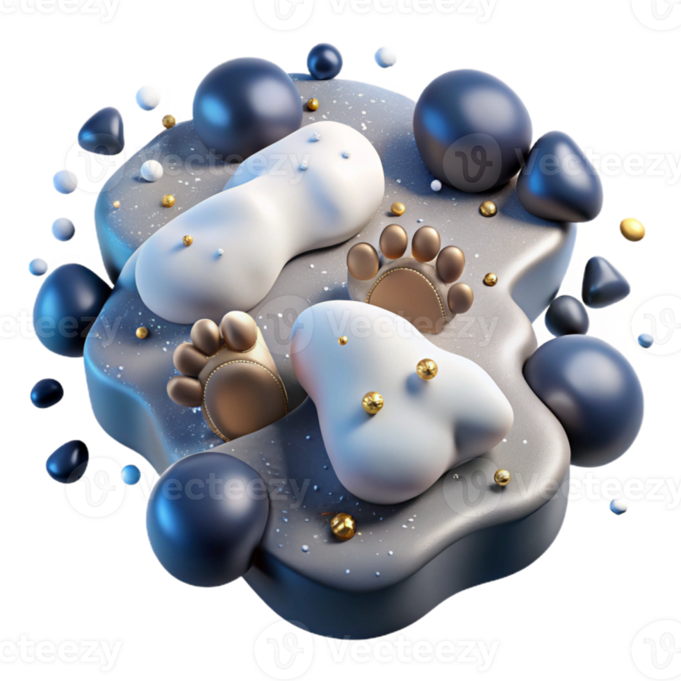 vibrant traditional Bear Tracks in Snow Angled View Transparent Background high resolution png