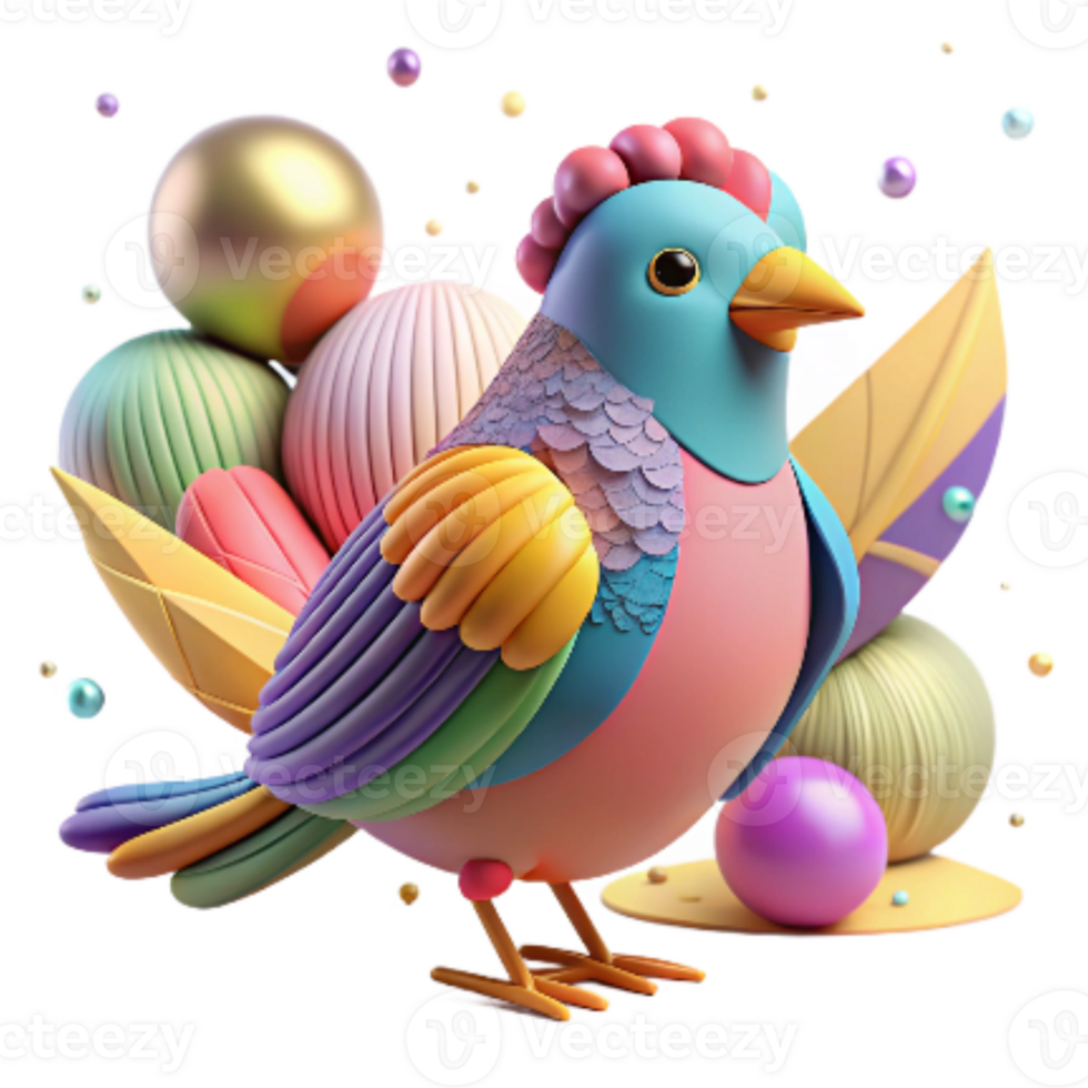 stunning rustic Colorful Bird Isolated on Transparent Background detailed png