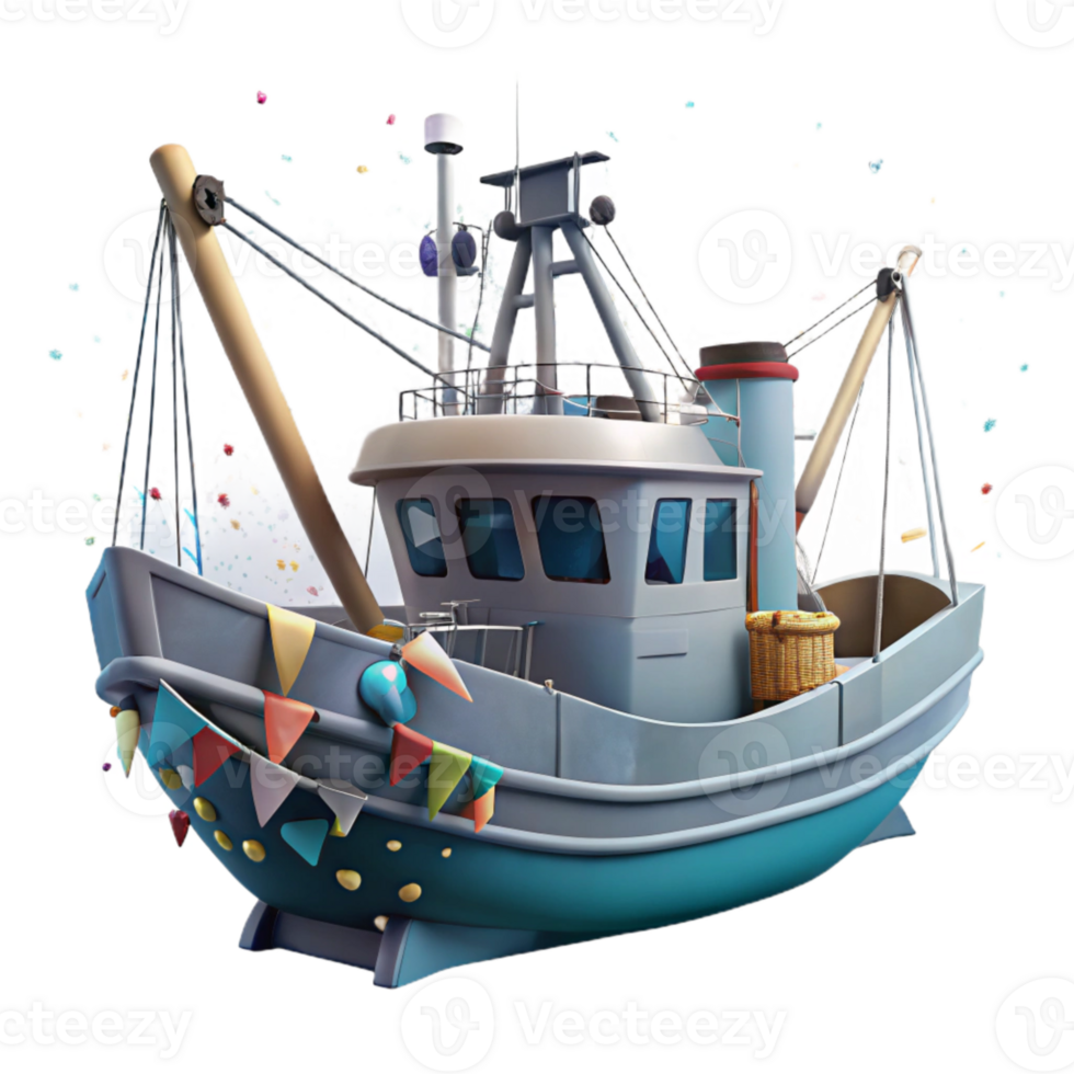 wonderful rustic Commercial Fishing Vessel Silhouette Cutout Side Angle authentic png