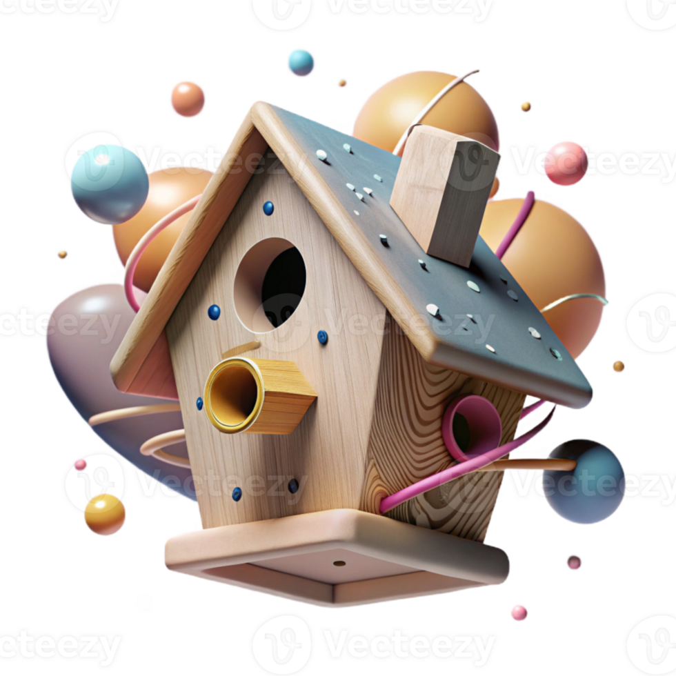 beautiful vintage Birdhouse Built by Community Group Transparent Cutout exclusive png