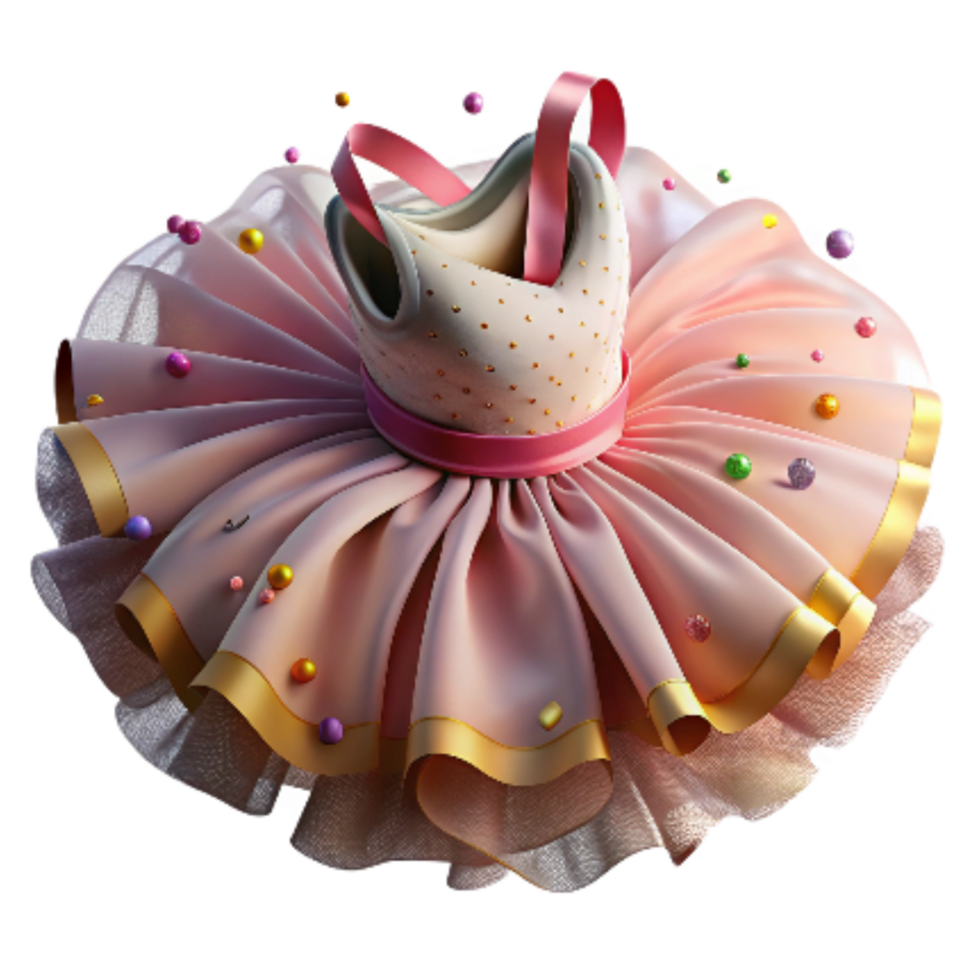 dramatic contemporary Ballet Tutu Isolated on Transparent Background high resolution png