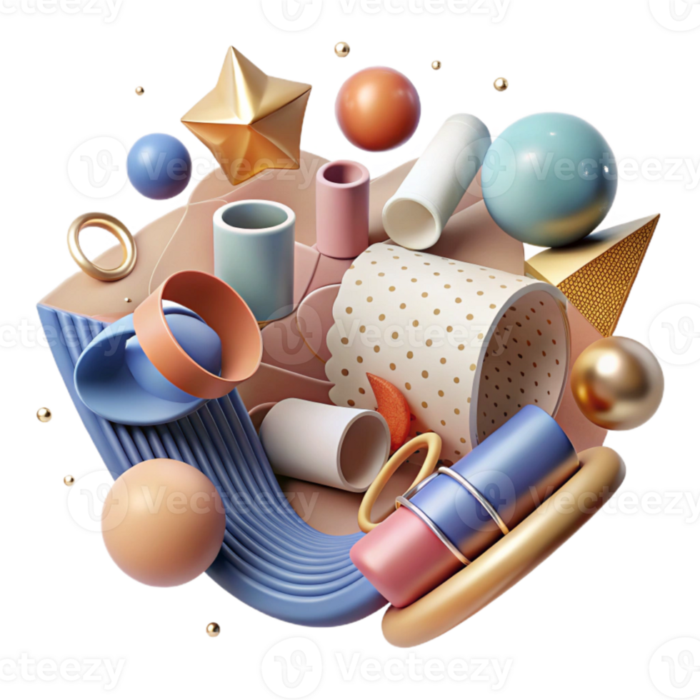 vibrant rustic Abstract Teamwork Concept Illustration Isolated Element authentic png