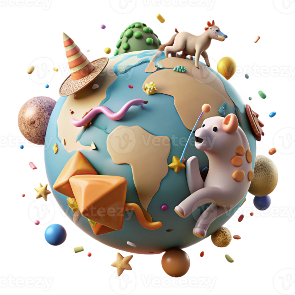 impressive minimalist Animal Migration Globe Illustration Isolated Element authentic png