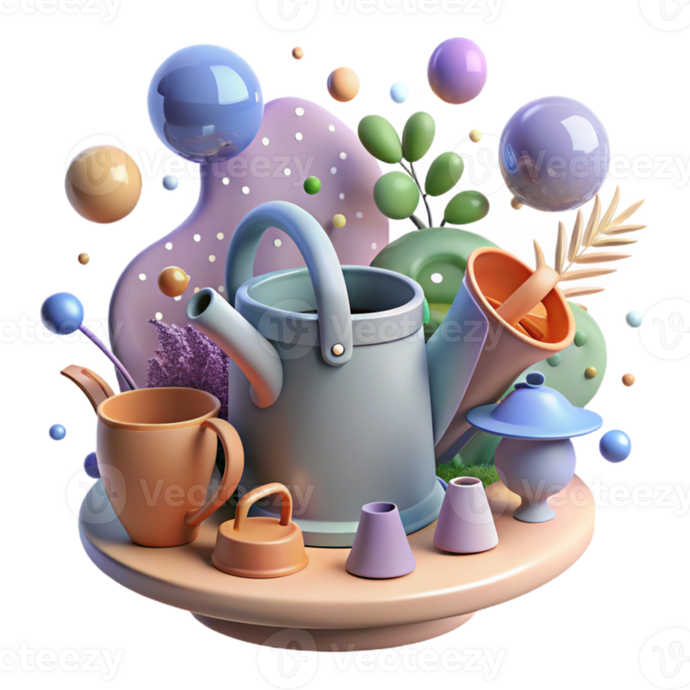 magnificent contemporary Community Garden with Watering Can original png