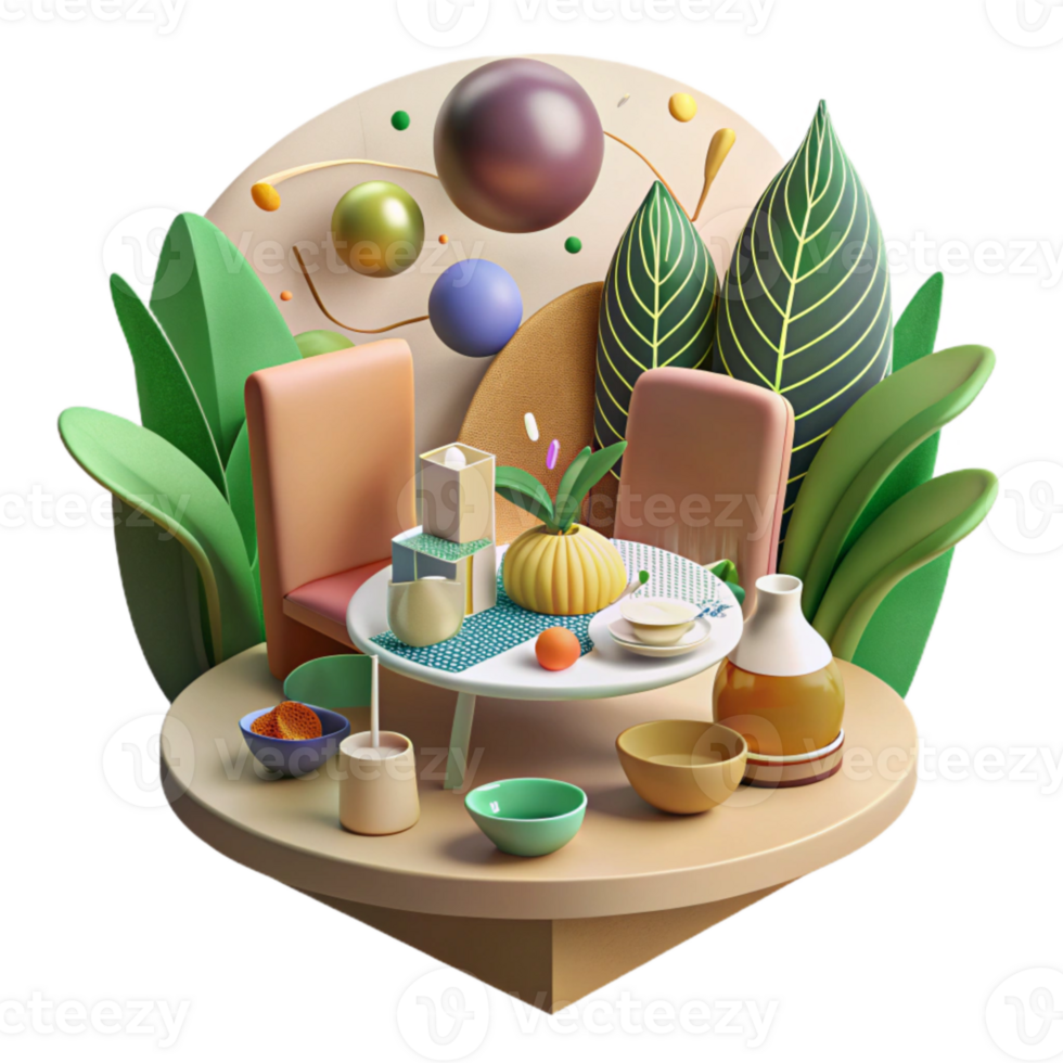 dramatic abstract Eco Friendly Dining Practices Transparent Background Sustainable Cuisine high resolution png