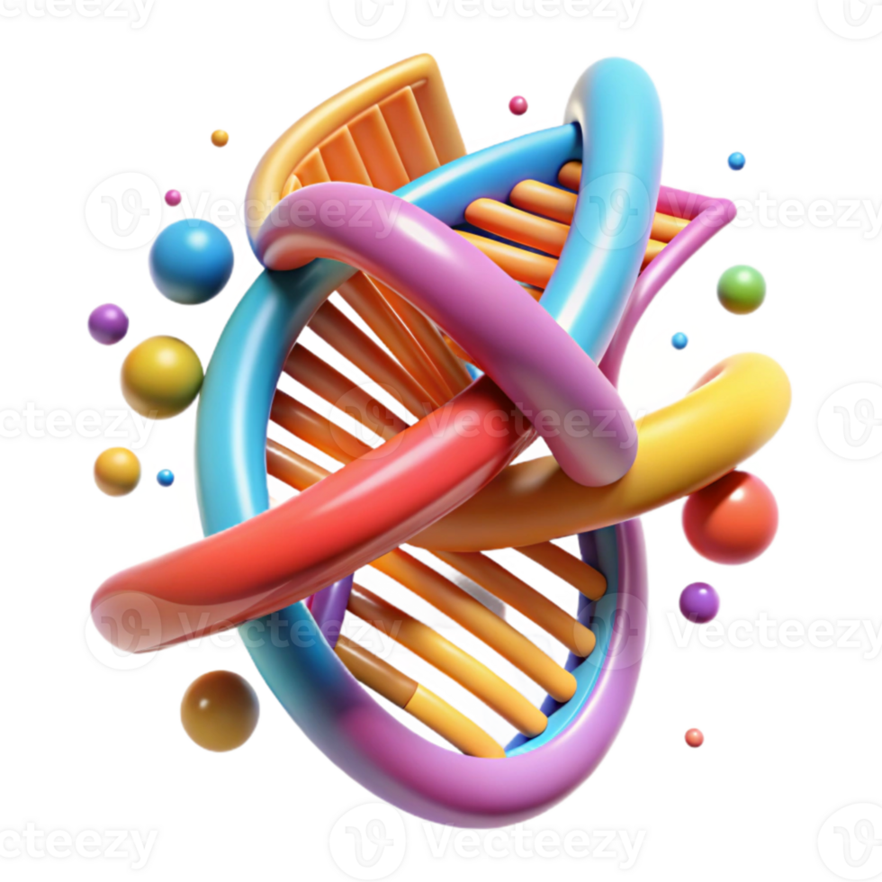 beautiful classic Colorful Dna Strand Cutout Transparent Background exclusive png
