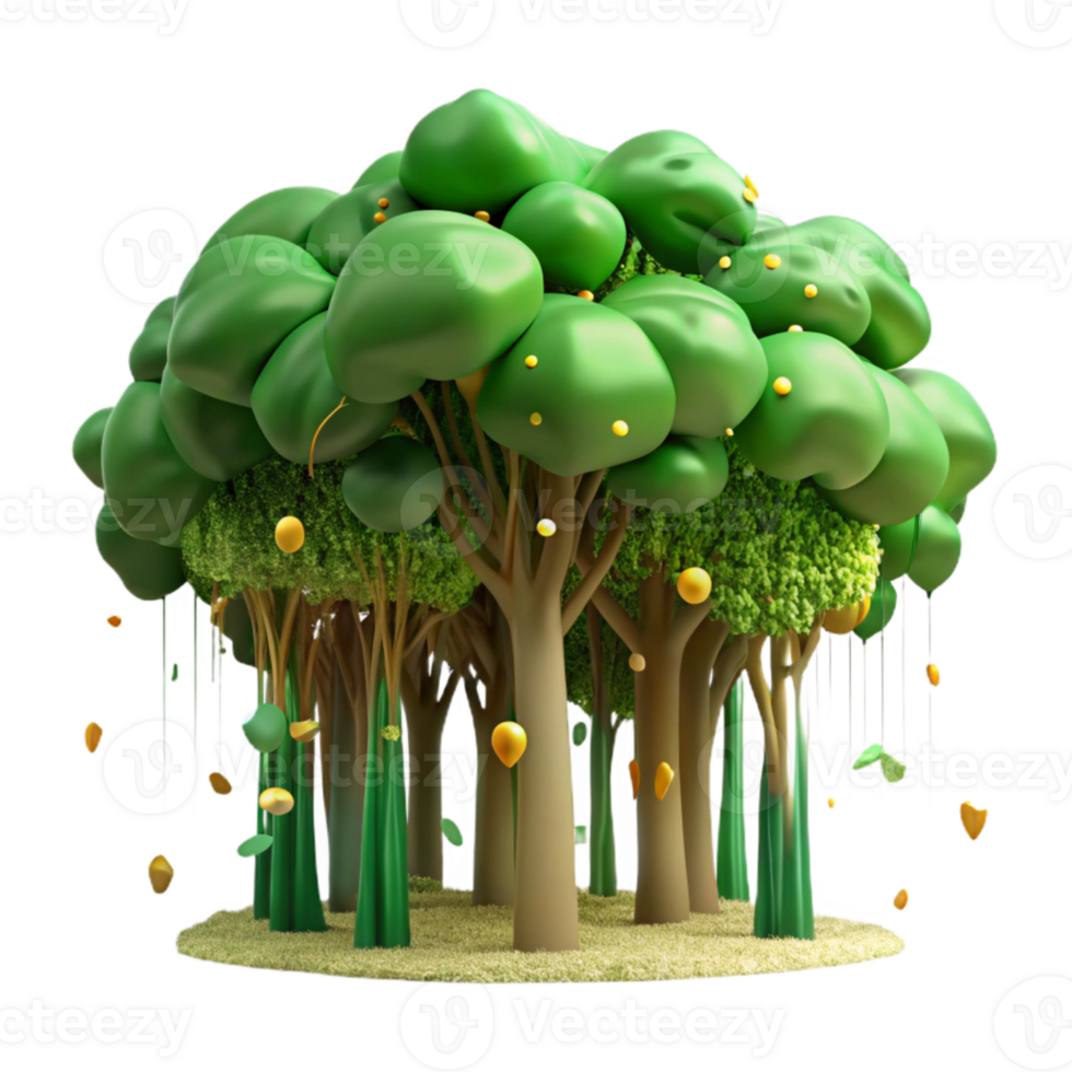 elegant traditional Forest Canopy Green Lush Transparent high quality png
