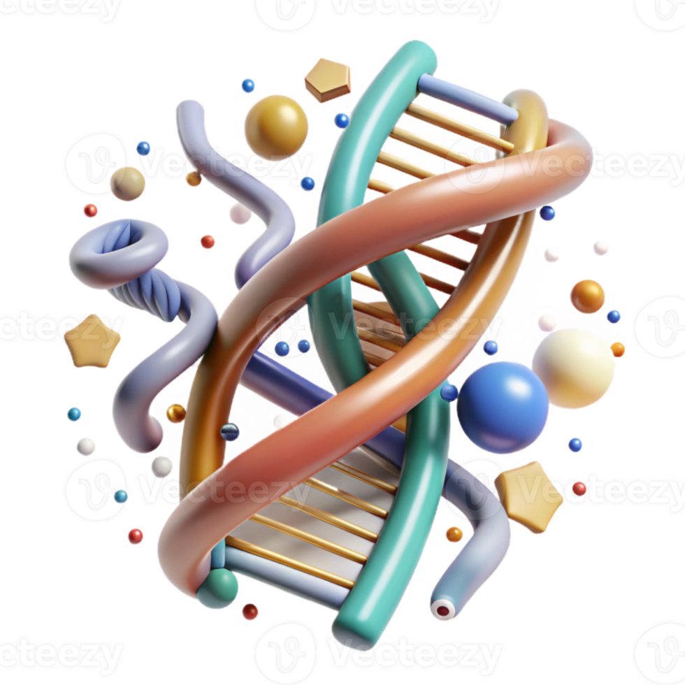 beautiful creative Dna Double Helix Model Scientific Visualization exclusive png