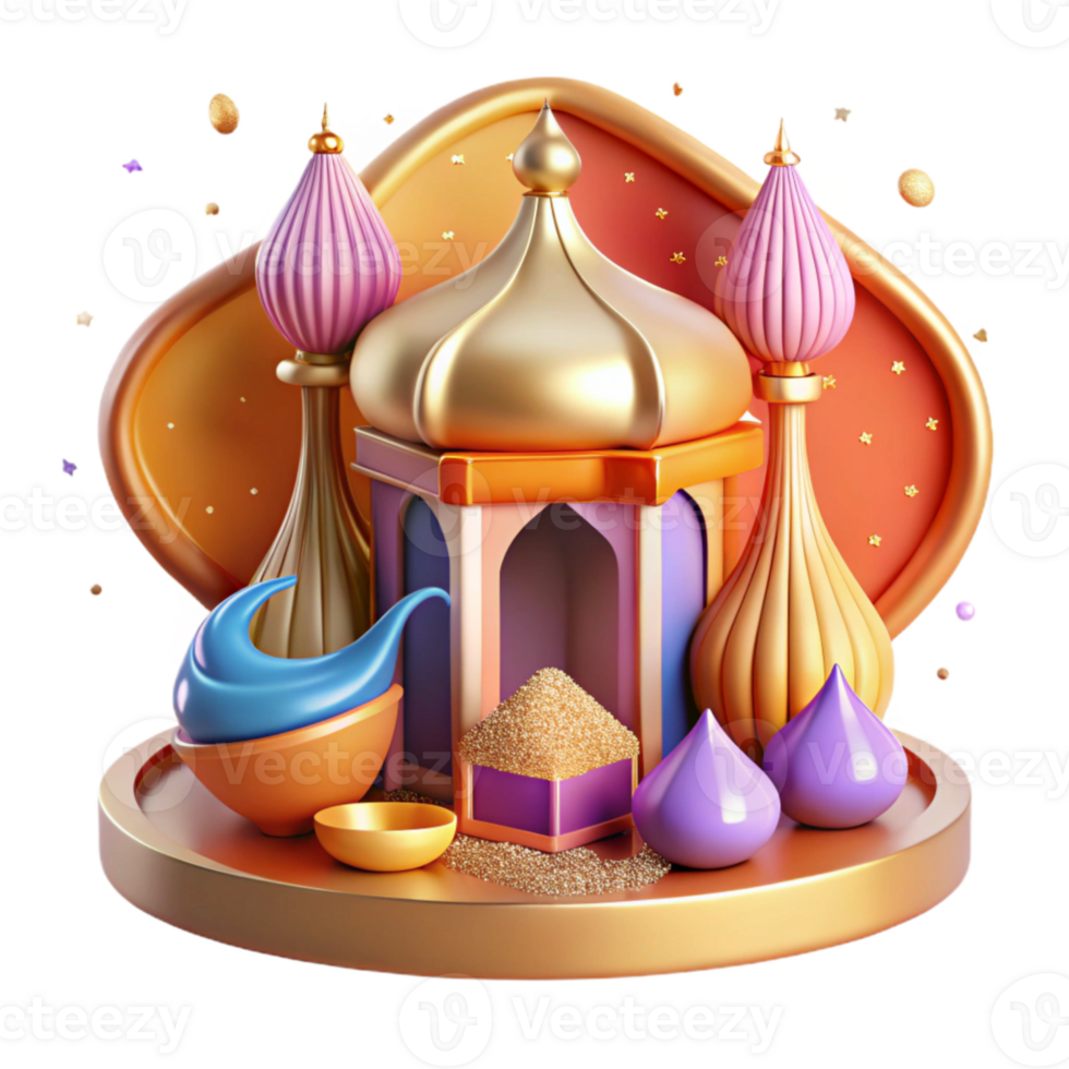 impressive artistic Colorful Illustration of a Spice Market Cutout high quality png