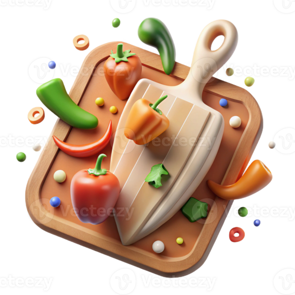 wonderful traditional Cutting Board with Vegetables Isolated Chopped high quality png