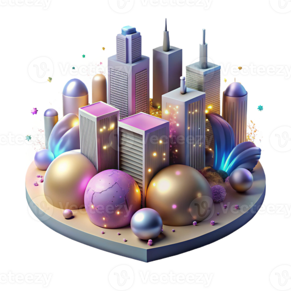 elegant artistic Close Up of City Glow Affecting Nocturnal Animals Transparent Background premium png