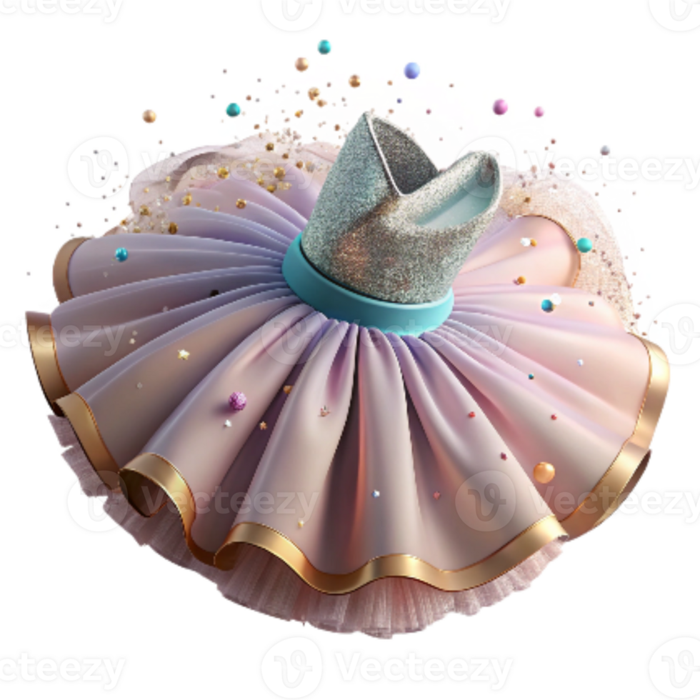 extraordinary vintage Ballet Tutu with Glitter Detail Cutout Transparent Background genuine png