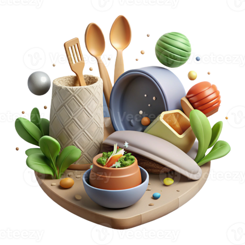 impressive minimalist Eco Friendly Dining Practices Transparent Background Sustainable Cuisine detailed png