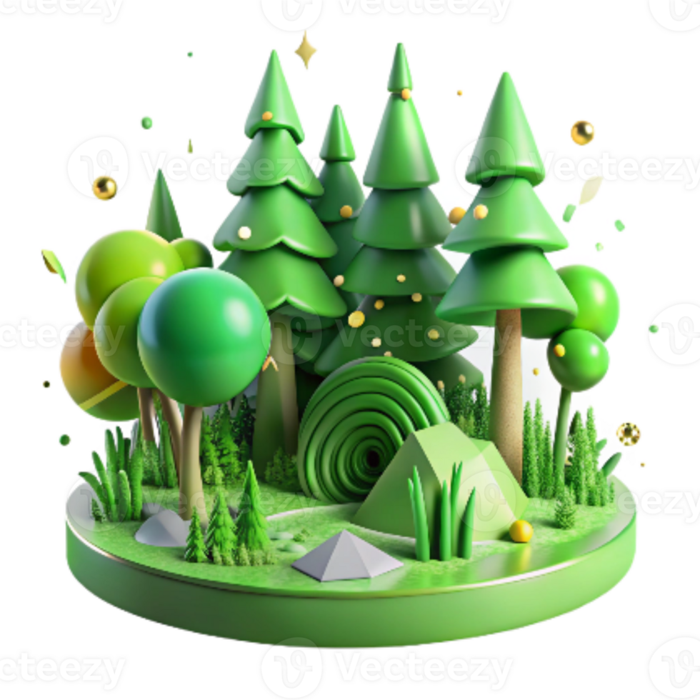 elegant classic Forest Regeneration New Growth Bright Green Transparent original png