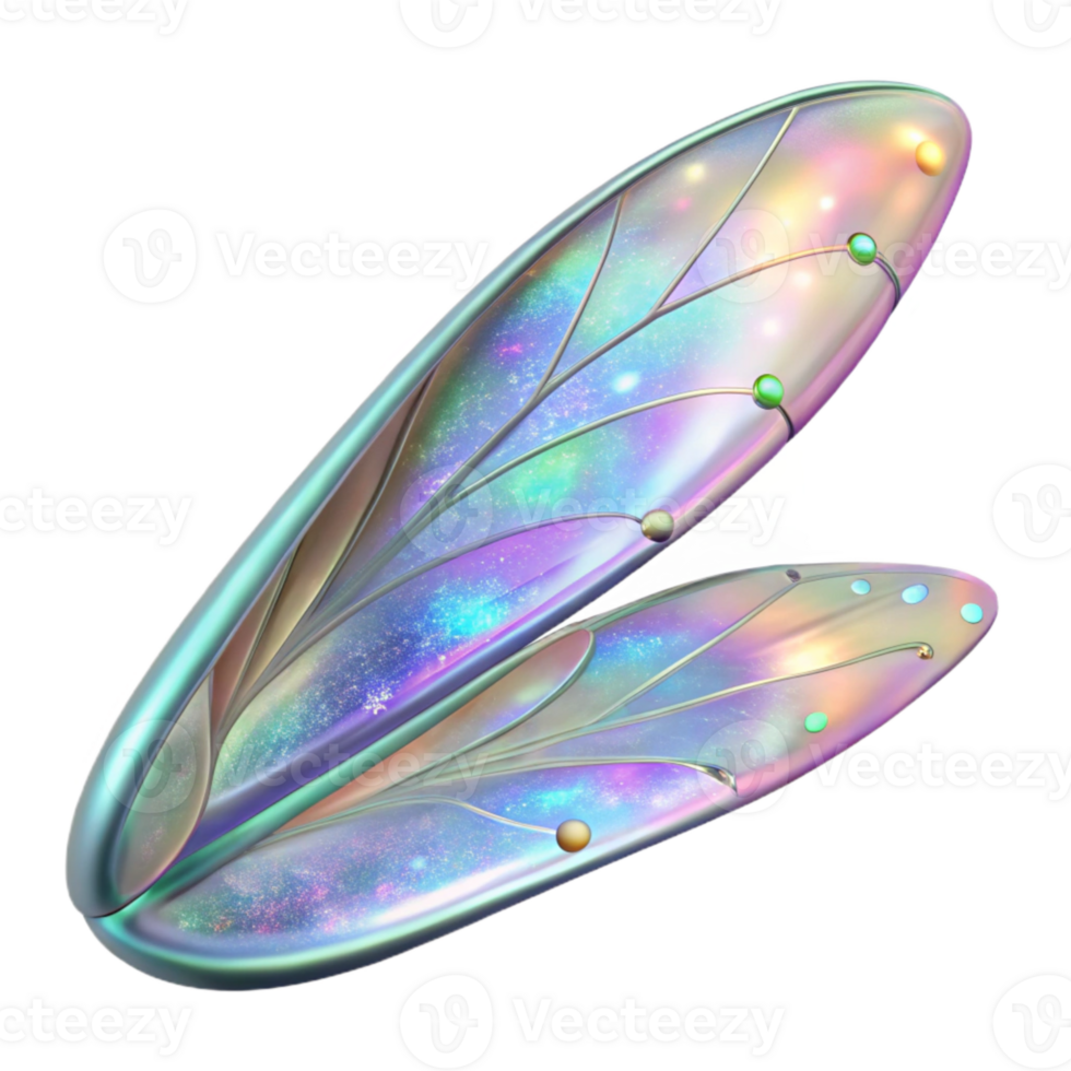 dramatic artistic Dragonfly Wings Iridescent Transparent Element professional png
